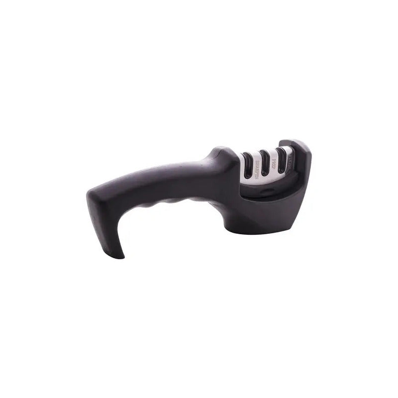 Amolador Premium De Faca Manual Em Aço Inox Preto Luxo