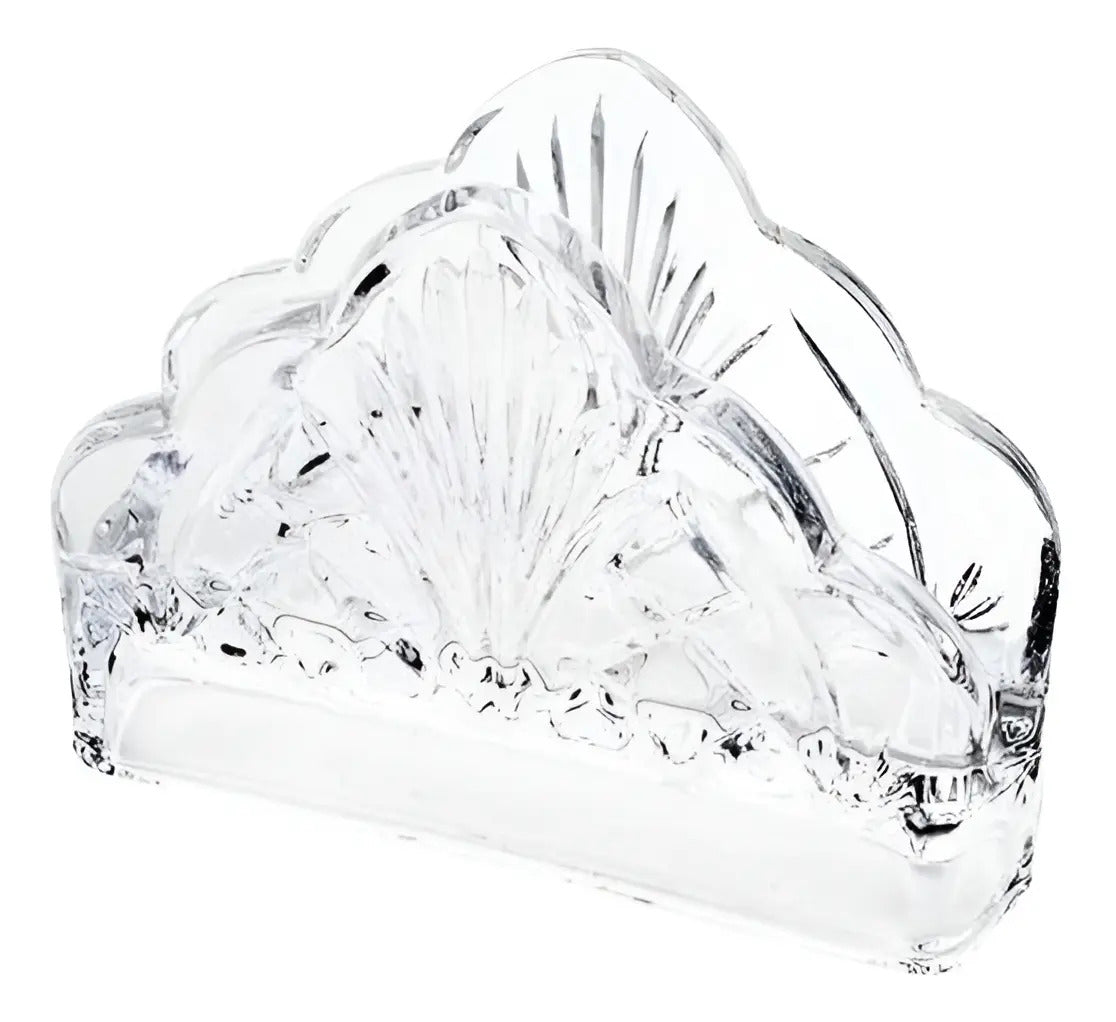 Porta Guardanapos De Cristal Dublin 13x4,5cm Lyor 7122 Transparente