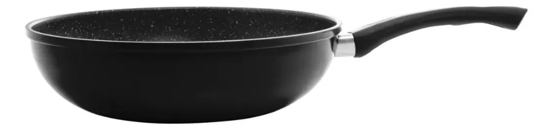 Frigideira Grande Wok Indução Preto 28cm - Lyor Preta