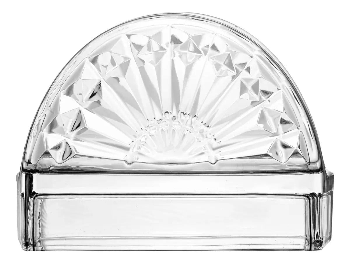 Porta Guardanapos De Cristal Sun Lyor 13cm X 4,5cm X 9cm