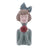 Figura Boneca Com Maçã Wolff De Resina 9cm X 9cm X 23cm Cor Colorido