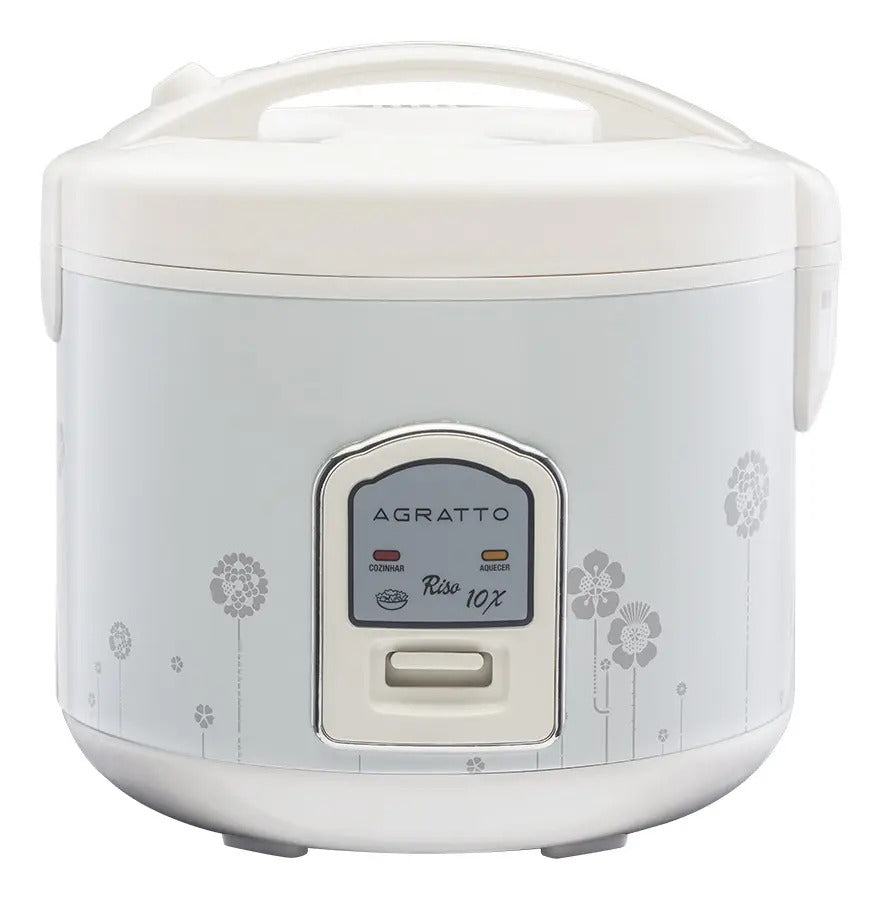Panela De Arroz Elétrica A Vapor 6 Xícaras Agratto Pequena Branco 220v 60 Hz