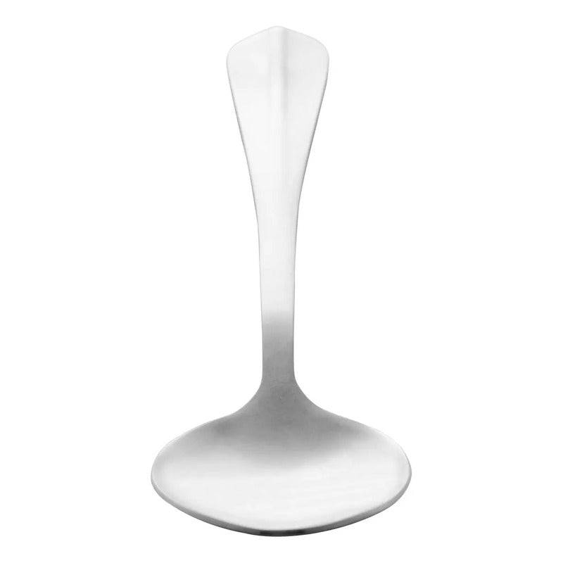 Conjunto De 6 Colheres Para Mesa De Aço Inox Positano 18cm Cor Do Cabo Prateado