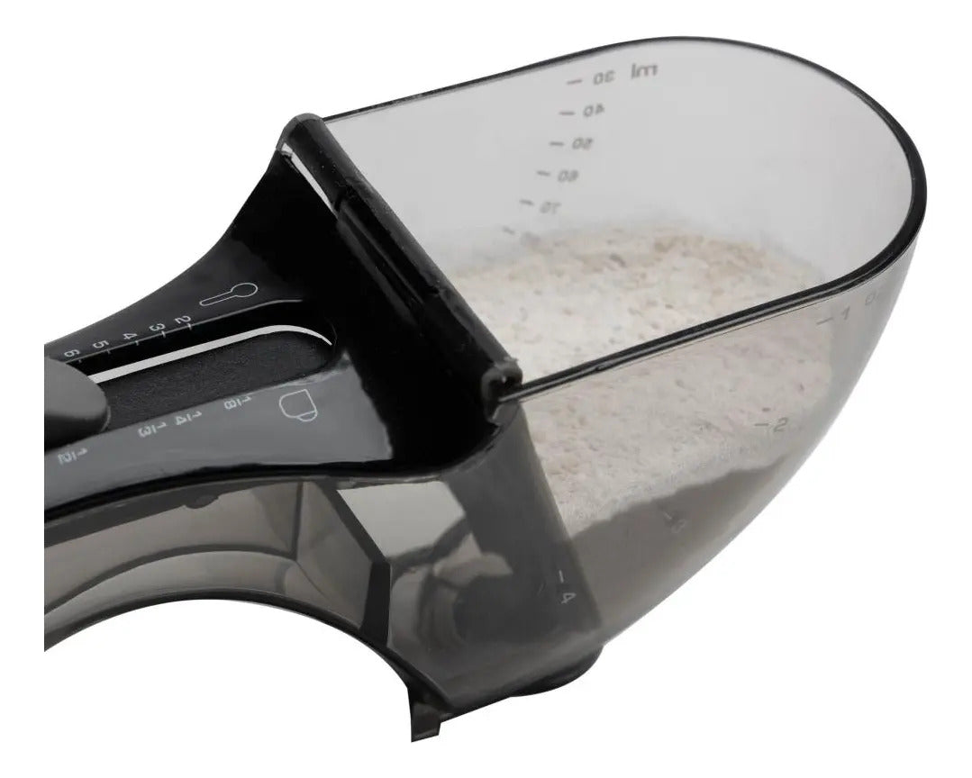 Colher Medidora Ajustável Lyor 130ml Cinza Plástico