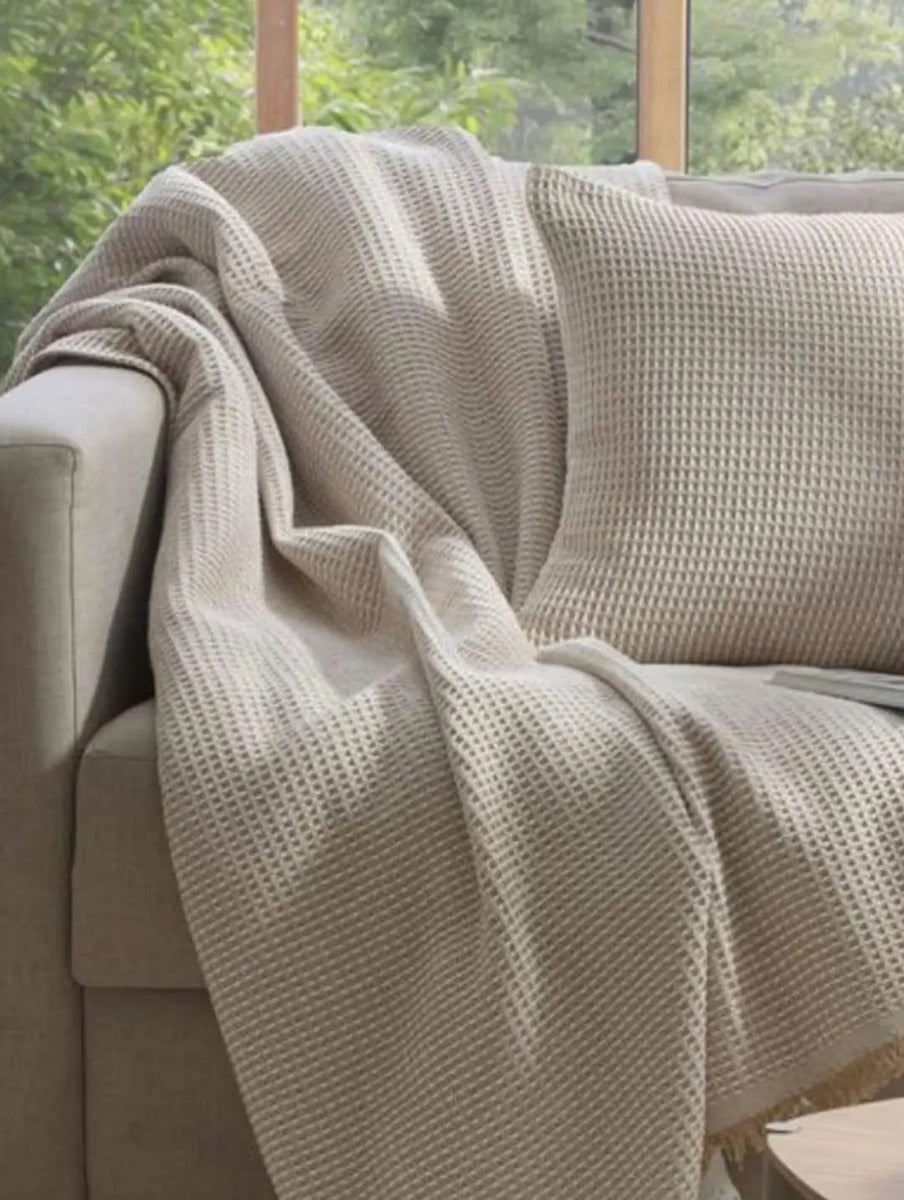 Xale Para Sofá Manta Atlás 120 X 180cm Jolitex Branco Xale