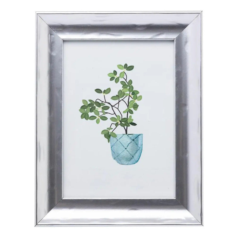 Porta-retrato Wolff Nobreza 13cm X 18cm Prateado Poliestiren Prateado Liso