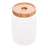 Porta Mantimento Lyor De Vidro Com Tampa De Acacia 700ml Transparente E Madeira