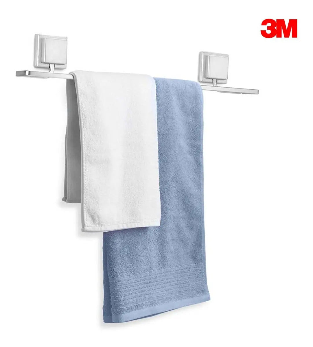 Porta Toalha Banho Sem Furos Dupla Face 3m Cromo Fosco