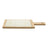 Kit Tábua Bambu Bandeja Cerâmica Faca Siciliano 3 Peças C953 Geométrico Amarelo