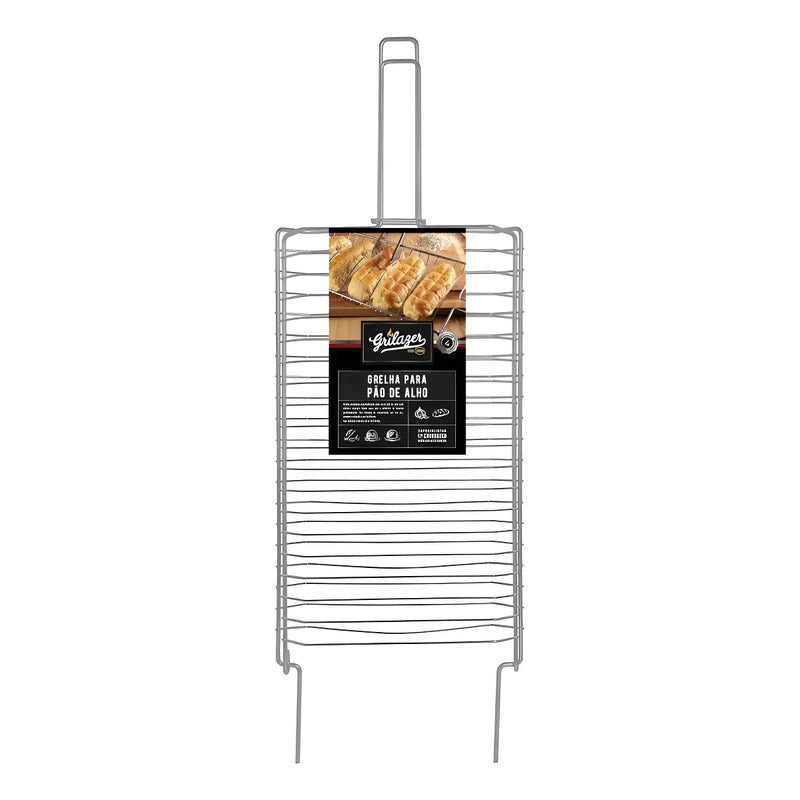 Grelha Para Pão De Alho Grilazer 22x38cm