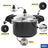Panela De Pressão Brinox Pressure Indução Antiad. 5,4l Preta Cor Preto