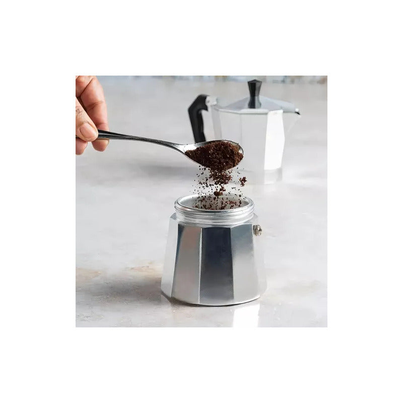 Cafeteira Italiana Manual Alumínio Cor Inox Inox