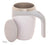 Caneca Mixer De Aço Inox Com Tampa Branca 440ml Lyor N/a