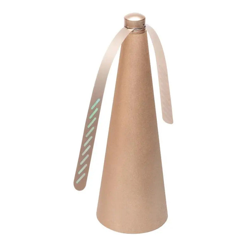 Ventilador Repelente De Mesa Dourado - Lyor 15 Cm Dourado Plástico 2