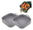 Kit 2 Forma P/airfryer Multiuso Quadrada Silicone 16cm Cinza